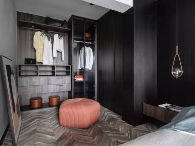 国子郡现代简约三居室100平米装修案例