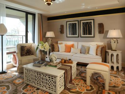 亿城燕西华府新古典风格126平米三室两厅装修案例