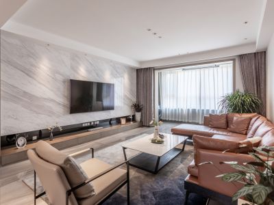 未来金茂府简约现代145平米四室两厅装修案例