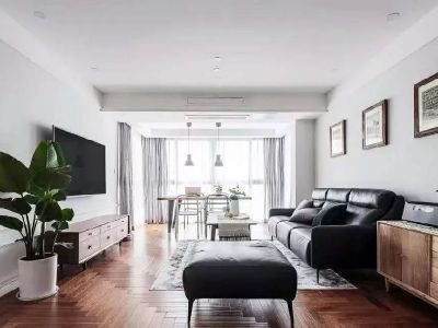 金辉·崇文府简约风格89平米二居室装修设计图案例