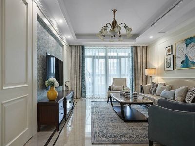 奥园和悦府美式风格87平米二居室装修案例