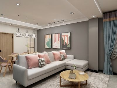 万象春天89平二居北欧风格装修案例