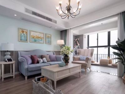 卓越坊122平米美式风格装修案例