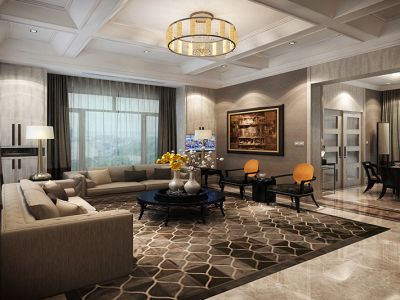 长治润园380㎡现代风格别墅装修案例