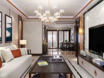 公务员小区145㎡新中式风格装修案例