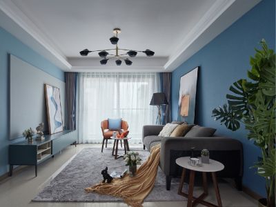 大成郡北欧风格118平米三居室装修案例