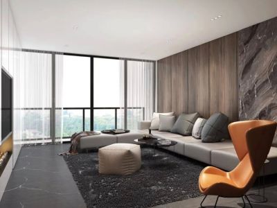 长安金茂府135平米现代简约平层装修案例