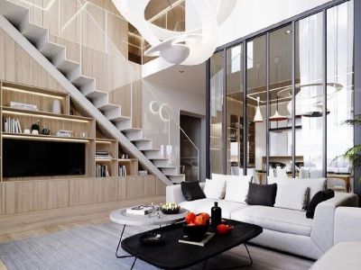 凤栖云筑140平米现代简约风复式装修案例