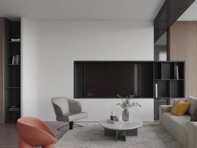 白鹿汀洲160平米现代简约风复式装修案例