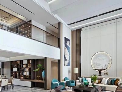 蓝光公园华府243平米现代中式别墅装修案例