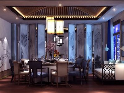 660平米新中式风格餐饮店装修案例