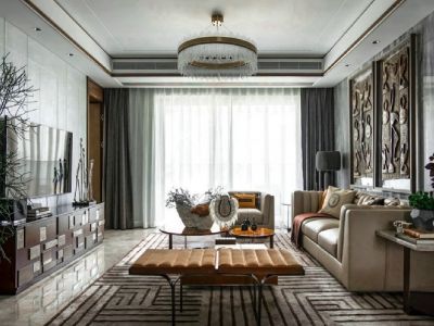 金辉世界城142平米复古风格装修案例