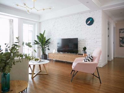 御湖蓝湾北欧风格87平米二居室装修案例