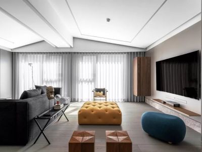 龙湖景粼天序现代风格143平米装修案例