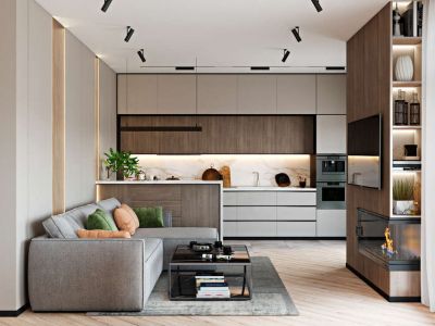 隆源国际城现代风格106平米装修案例