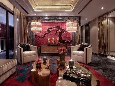 天地源大都会新中式风格三居室装修案例