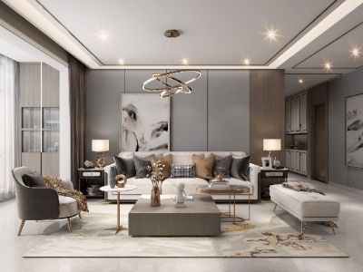 蓝光公园华府122平米四居现代风格装修案例