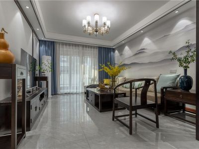 珠光御景西园新中式风格148平米四室两厅装修案例