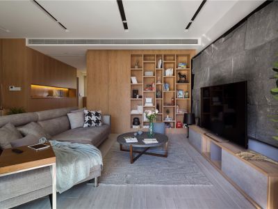 华润理想国现代台式140平米三室两厅装修案例