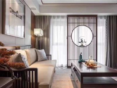 保利拉菲公馆三居117平方中式风格装修案例