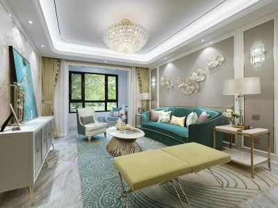 五矿铭品法式风格145平米四室两厅装修案例