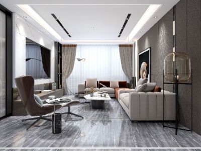 山水香缇平层176平现代风格装修案例