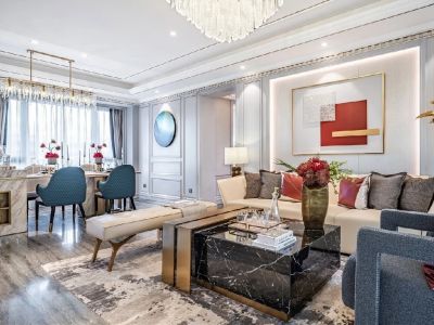 林肯公园130平三居室现代风格装修案例