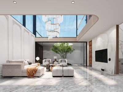 科为城墅365平现代风格装修案例