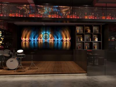 300平米工业风格音乐餐厅装修案例