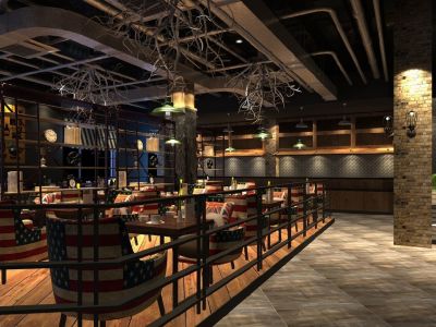 200平混搭风格咖啡店装修案例