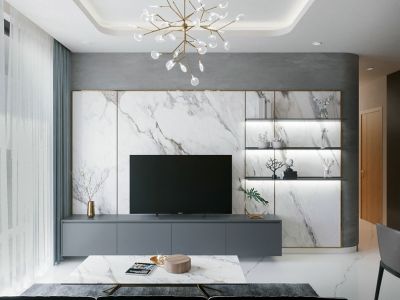 白鹿汀洲现代风格130平米装修案例