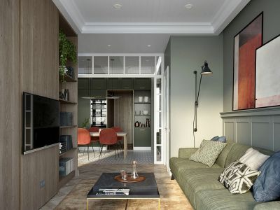 合悦华府现代风格114平米装修案例