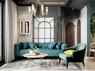 铂瑞公馆现代风格95平米装修案例