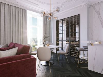 万科大都会简欧风格121平米装修案例