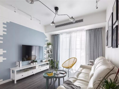 万科·雁鸣湖北欧风格98平米二居室装修案例