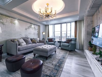 国润城美式风格130平米三居室装修案例