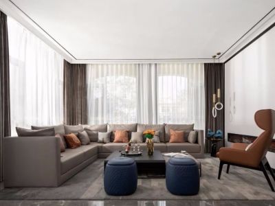 新城玺樾骊府轻奢风格263平米四居室装修案例