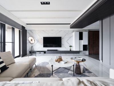 阳光城檀悦现代风格137平米装修案例