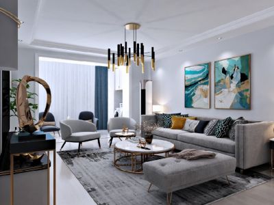 华城国际三居122平现代风格装修案例