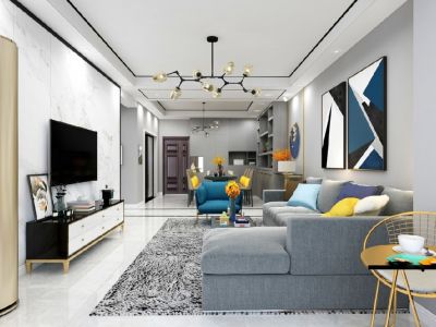 首创漫香郡四居126平现代风格装修案例