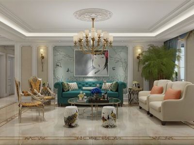 首创国际城别墅142平美式风格装修案例