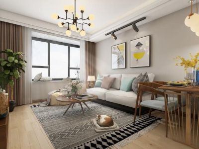 沣华熙城85平米北欧风格装修案例