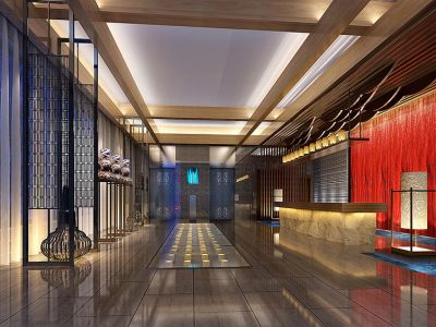 北京酒店奢华风格5000平米装修案例