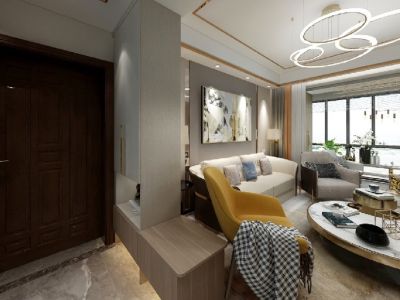 金融街融汇128平米现代简约三居室装修案例