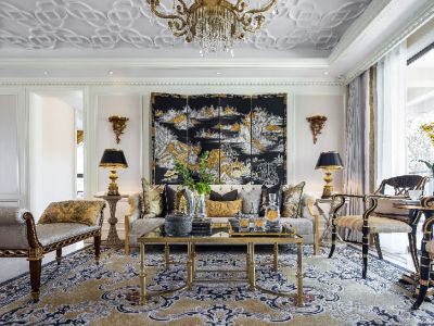 紫薇田园都市124平米欧式风格三居室装修案例