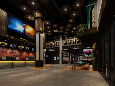 北京电影院4700平米混搭风格装修案例
