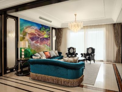 春天花园103平米美式三居室装修案例