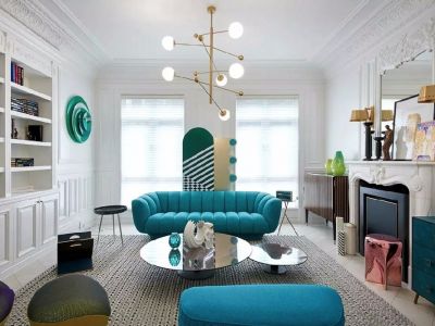 富力城99平米欧式风格三居室装修案例