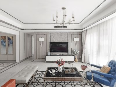 绿地世纪城144平米欧式风格三居室装修案例