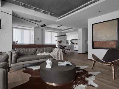 海星未来城99平米现代简约三居室装修案例